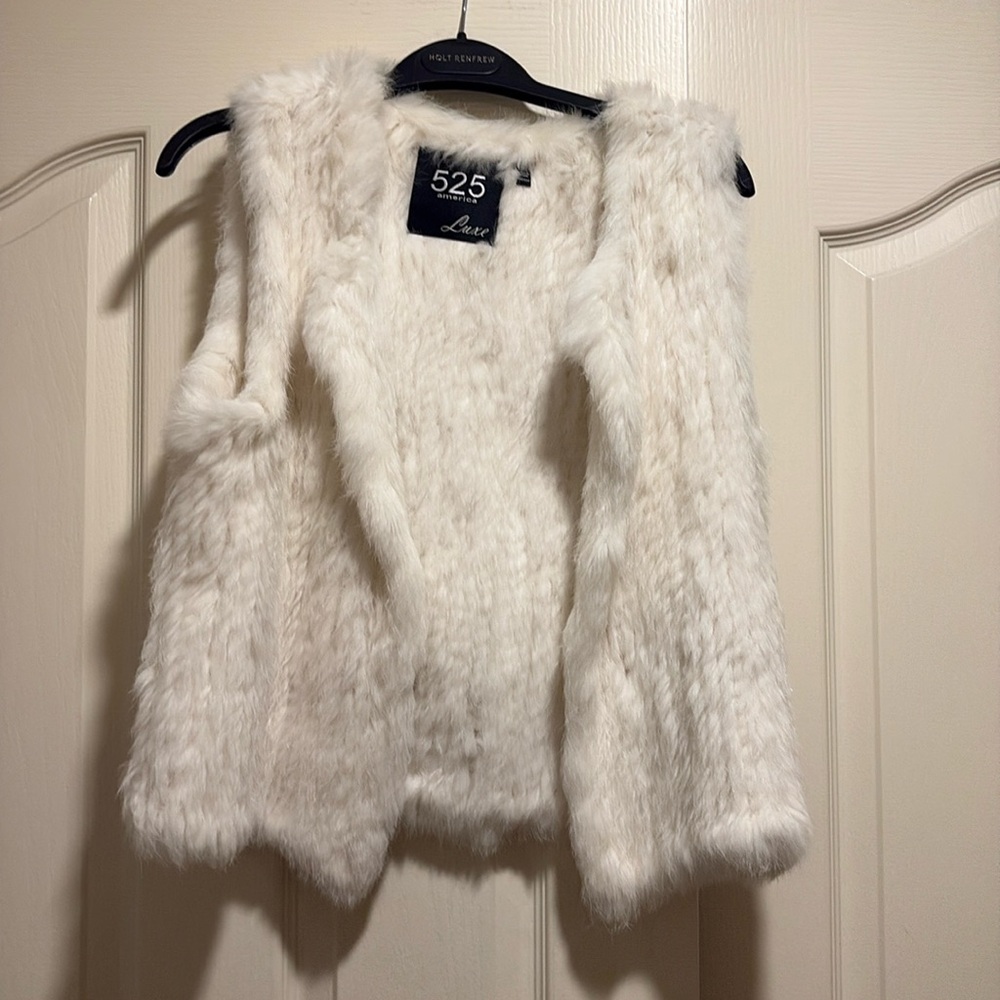 Beautiful white fur vest